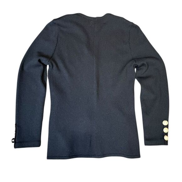 Vintage Don Sayres Pearl button up Sweater. Vintage size 6 Black - Picture 2 of 8